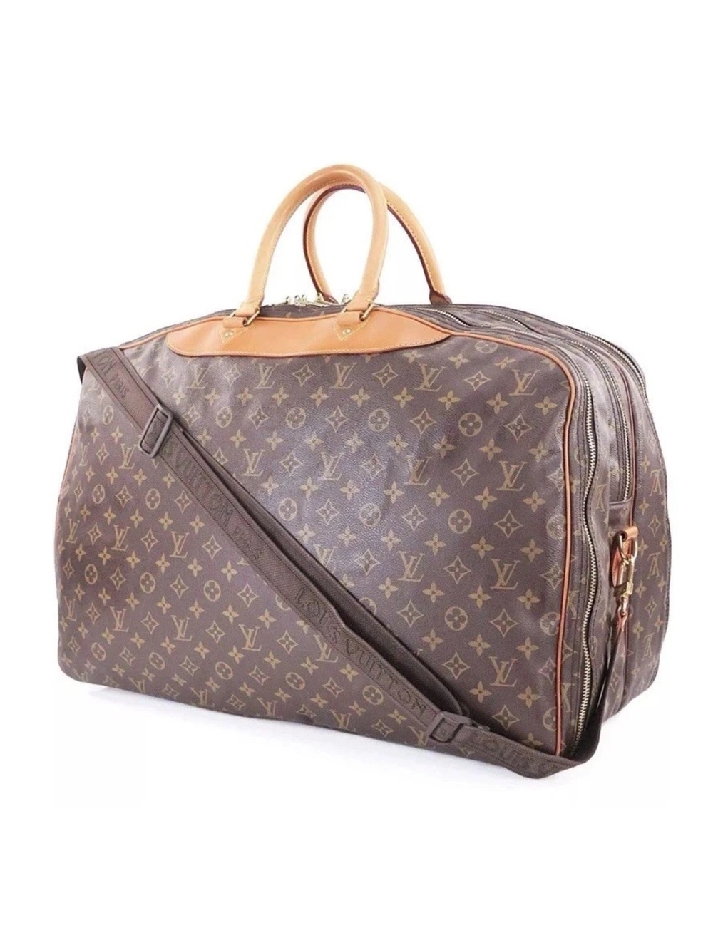 Louis Vuitton Alize 3 Pouches Monogram Canvas Travel Bag w/Strap *RARE/VINTAGE*